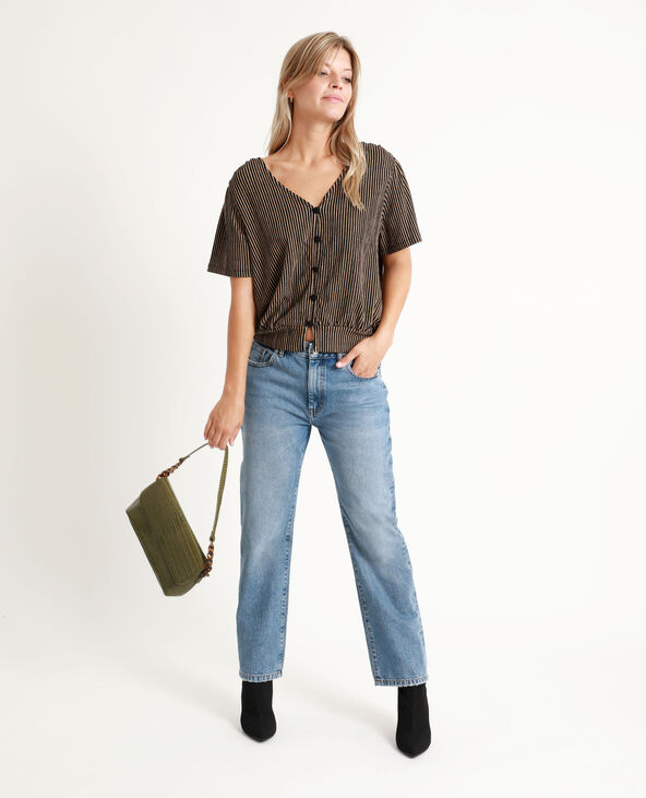 Jean straight mid waist bleu marine - Pimkie