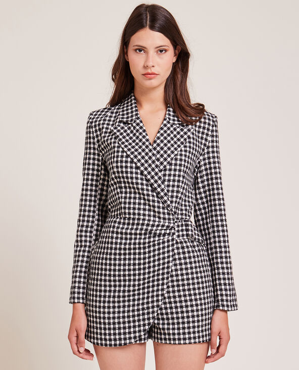 Combi-short blazer tweed noir - Pimkie