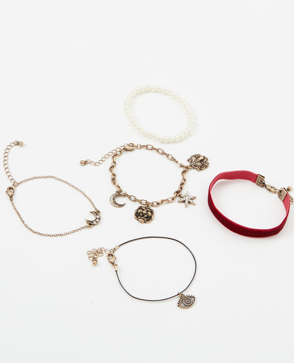 Lot de 5 bracelets fantaisie doré - Pimkie