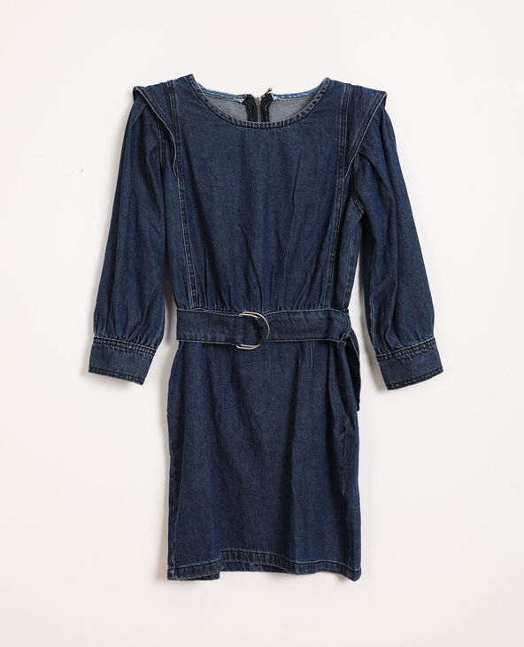 Robe en jean avec ceinture bleu - Pimkie