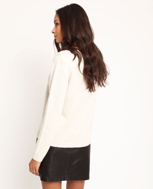 Pull ajouré beige - Pimkie
