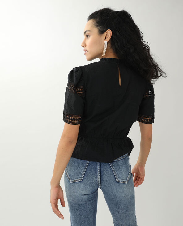 Blouse ajourée noir - Pimkie
