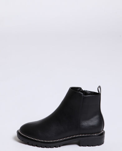 Bottines plates cloutées noir - Pimkie