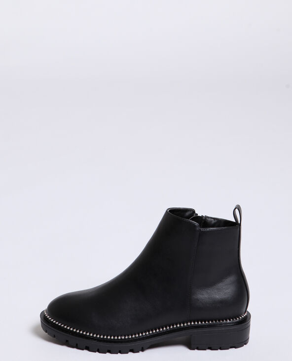 Bottines plates cloutées noir - Pimkie