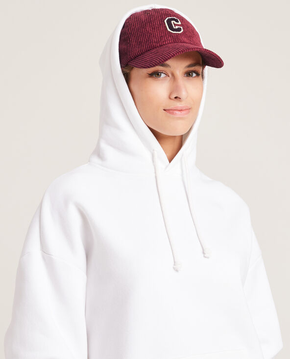 Casquette en velours bordeaux - Pimkie