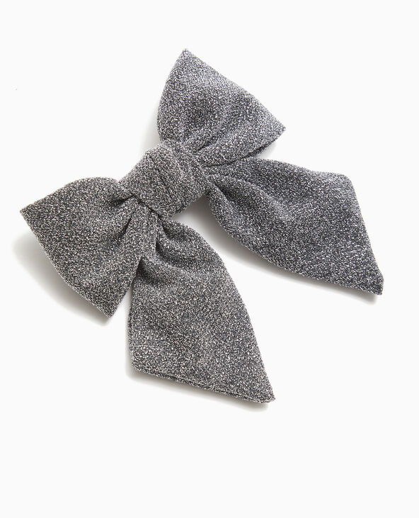 Barrette avec nœud argenté argenté - Pimkie