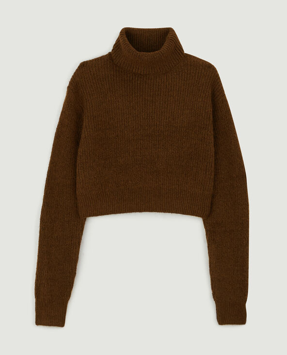Pull cropped marron - Pimkie