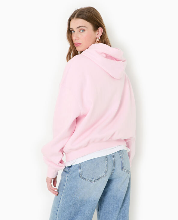 Sweat capuche avec poche devant rose - Pimkie