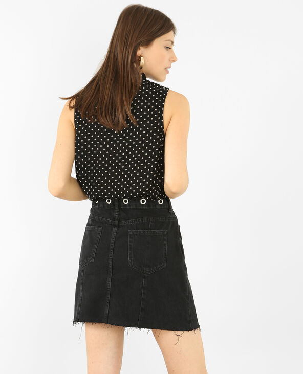 Blouse voile à pois noir - Pimkie