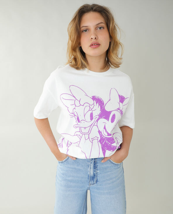 T-shirt ample Minnie et Daisy écru - Pimkie
