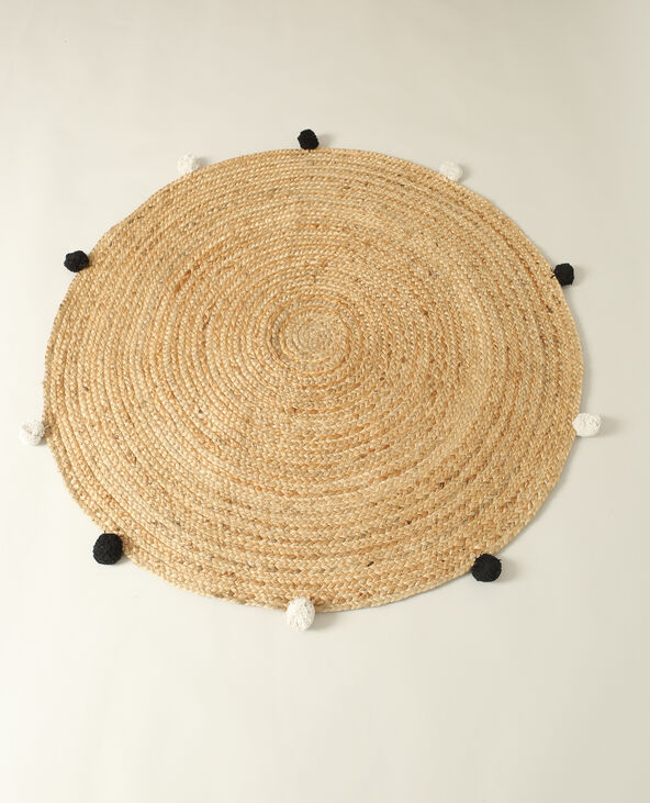 Tapis rond en jute beige - Pimkie