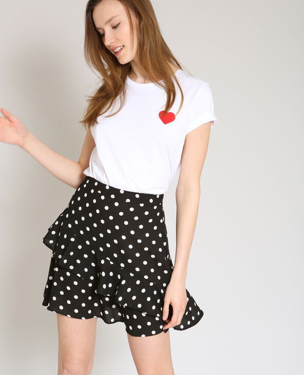 T-shirt brodé blanc - Pimkie