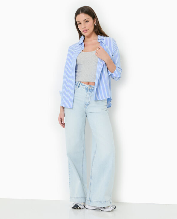 Jean wide taille regular bleu clair - Pimkie