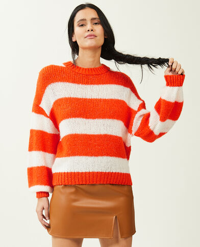 Pull col rond orange - Pimkie