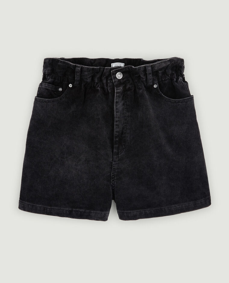 Short en velours côtelé noir - Pimkie