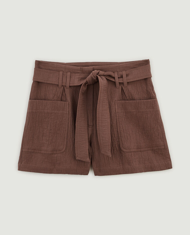 Short avec ceinture marron - Pimkie