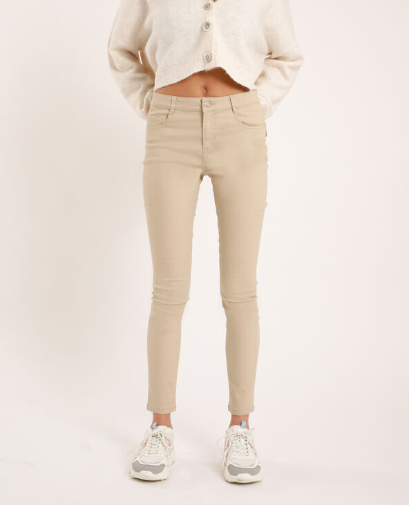 Skinny push up mid waist gris clair - Pimkie