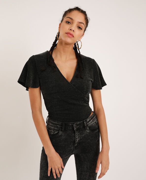 T-shirt dos ouvert noir - Pimkie