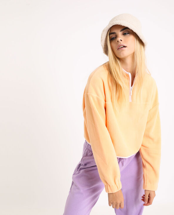 Sweat zippé polaire rose clair - Pimkie