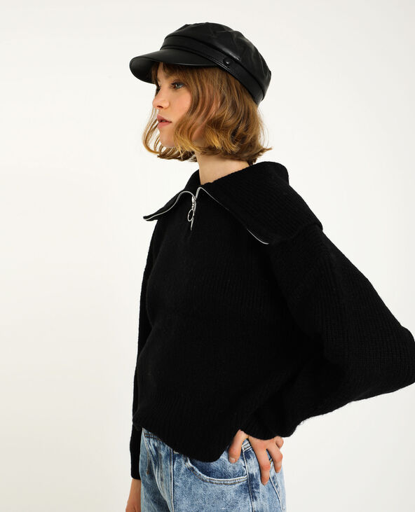 Casquette simili cuir noir - Pimkie