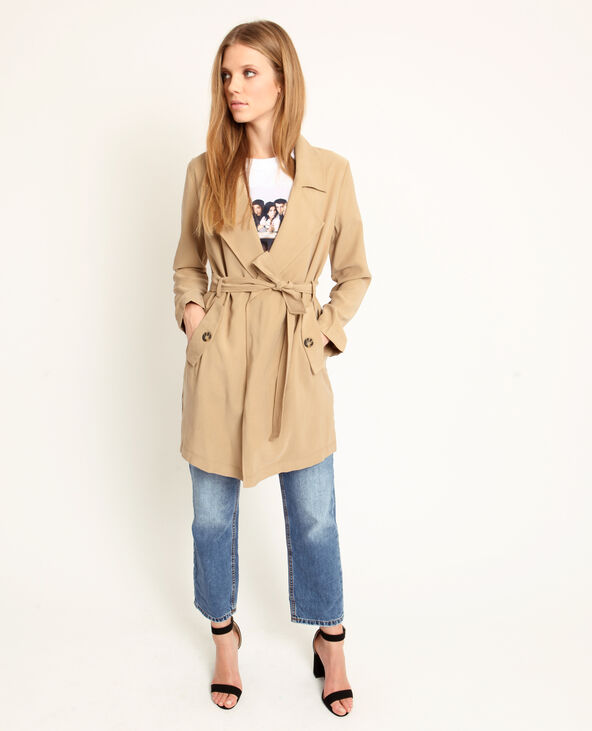 Trench fluide taupe - Pimkie