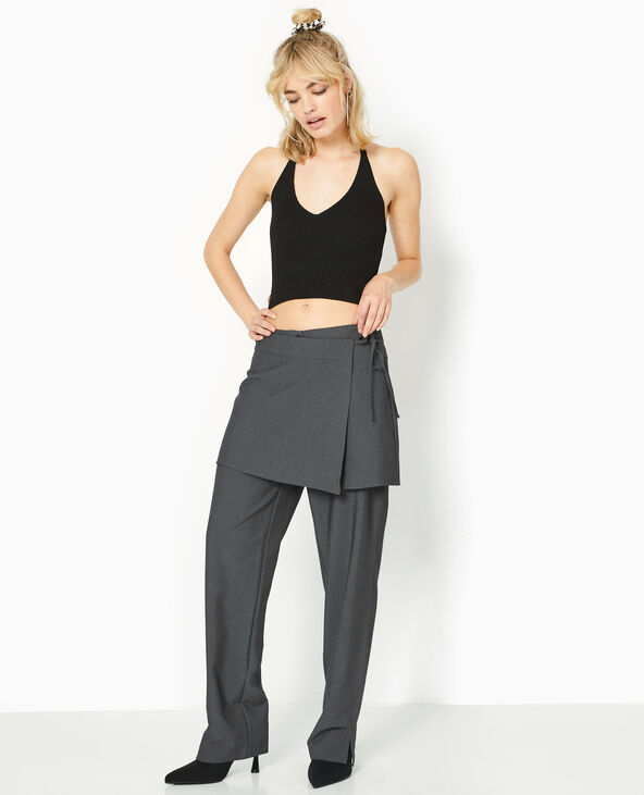 Pantalon 2 en 1 avec jupe amovible gris foncé - Pimkie
