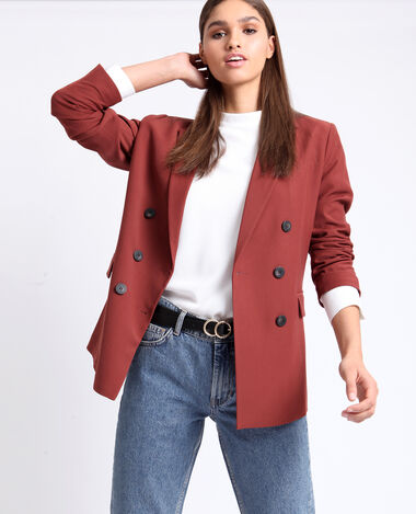 Blazer boutonné bordeaux - Pimkie