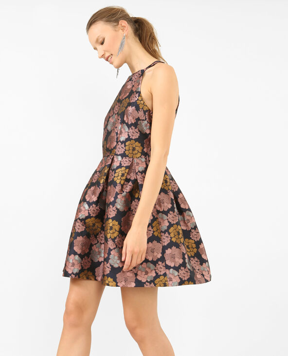 Robe patineuse imprimée vert foncé - Pimkie