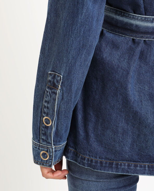 Veste longue en jean bleu - Pimkie