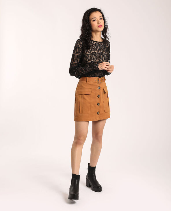 Blouse en dentelle noir - Pimkie