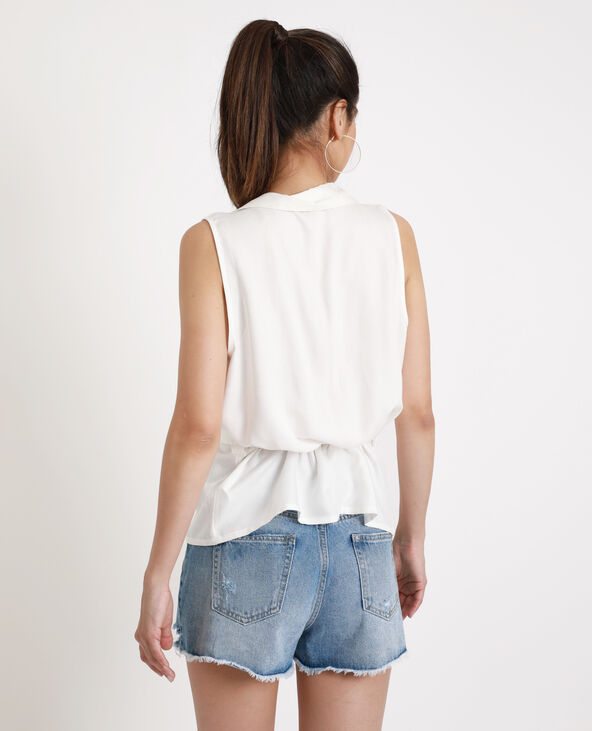 Chemisier sans manches blanc - Pimkie