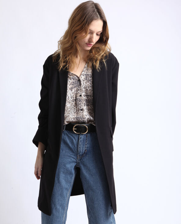 Veste longue noir - Pimkie