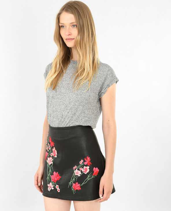 T-shirt à manches courtes gris chiné - Pimkie