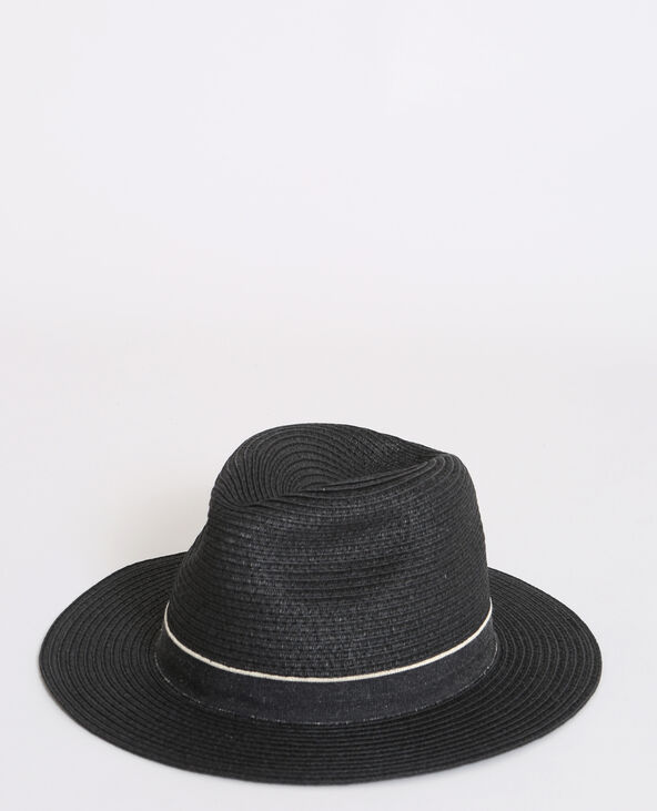 Fedora paille noir - Pimkie