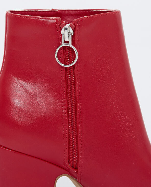 Bottines à talons rouge - Pimkie