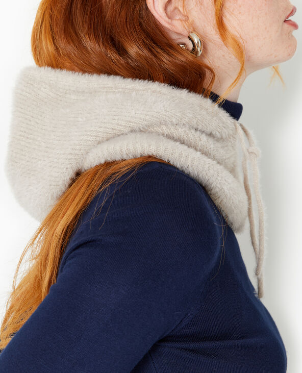 Cagoule en maille extra douce beige - Pimkie
