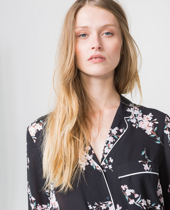 Chemise style pyjama noir - Pimkie