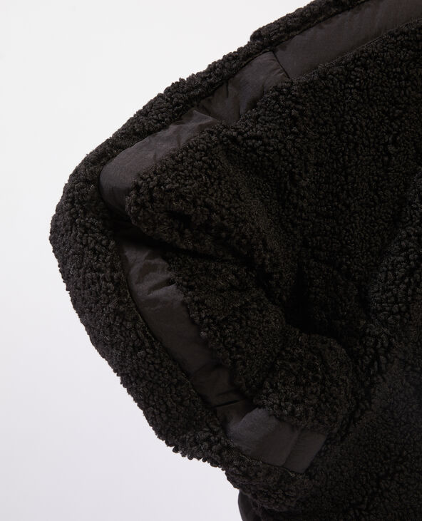 Veste réversible fausse fourrure noir - Pimkie