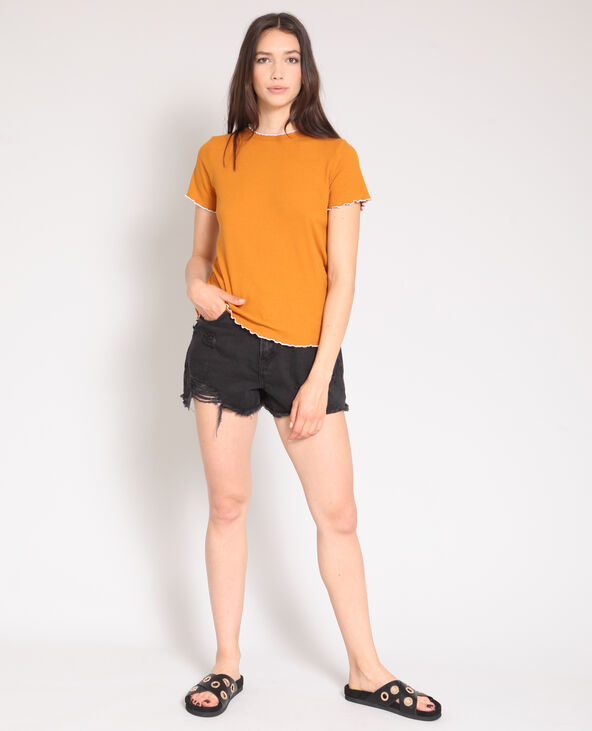 T-shirt texturé camel - Pimkie