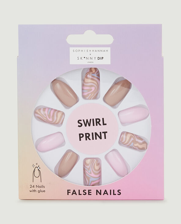 Lot de 24 faux ongles rose - Pimkie