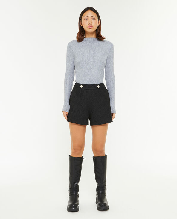 Short effet tweed noir - Pimkie