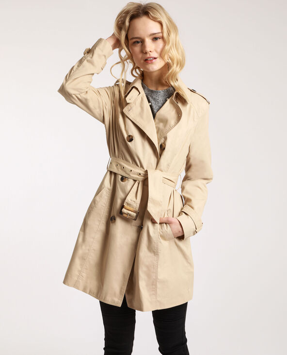 Trench avec ceinture rose clair - Pimkie