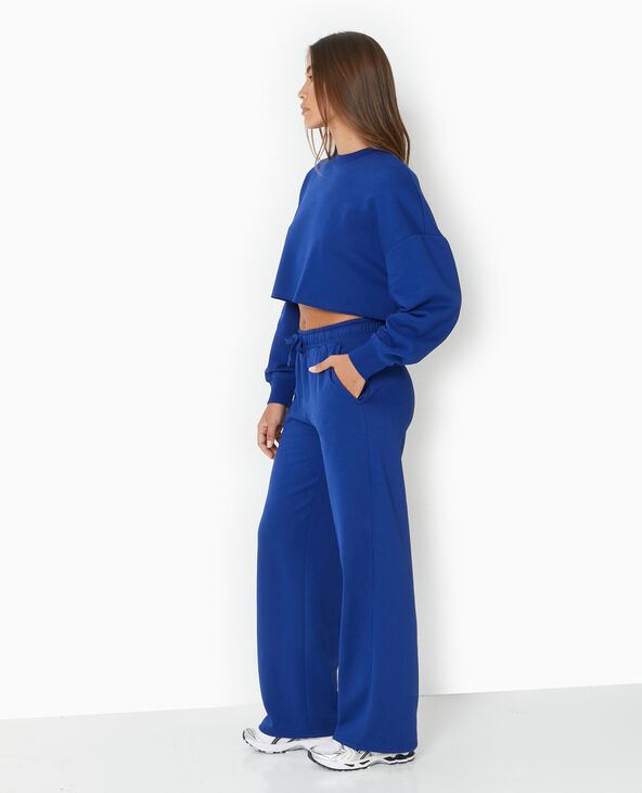 Pantalon de jogging large en molleton bleu marine - Pimkie
