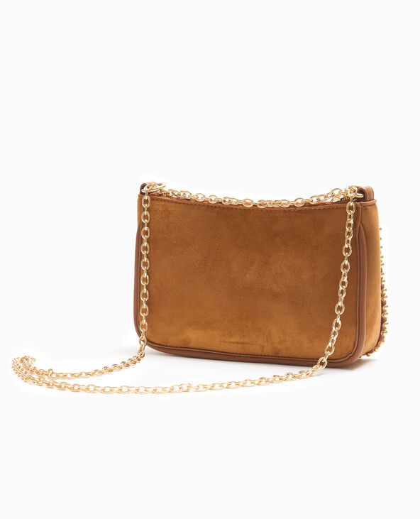 Sac pochette avec chaînette et clous beige - Pimkie