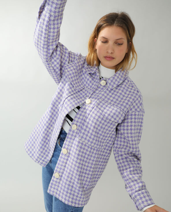 Surchemise en tweed lilas - Pimkie