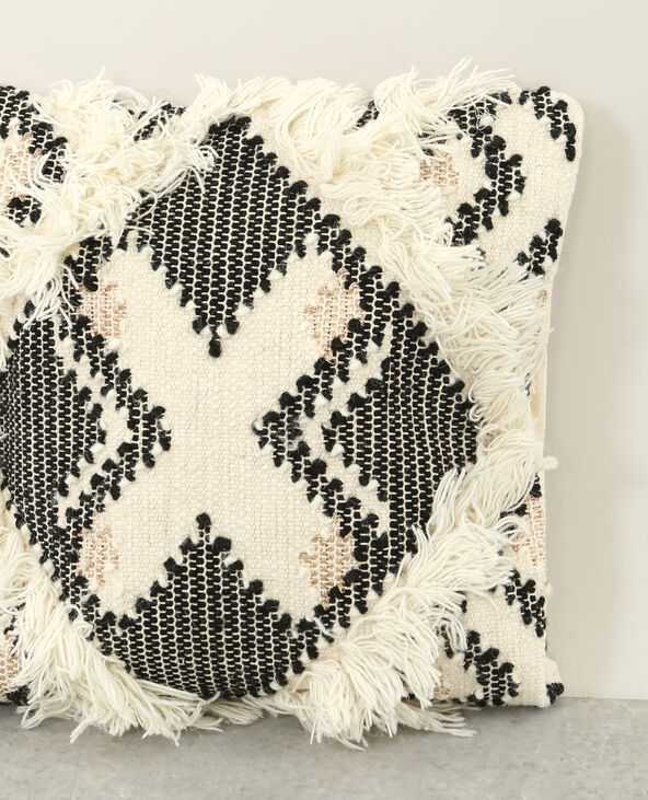 Housse de coussin à franges blanc - Pimkie