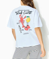 T-shirt oversize avec print poitrine et dos