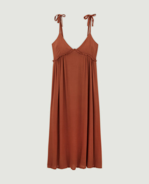 Robe longue triangle camel - Pimkie