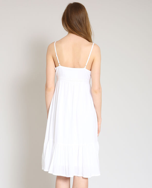Robe à fines bretelles blanc - Pimkie
