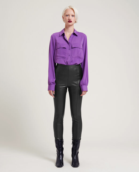 Legging simili cuir noir - Pimkie
